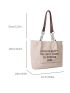 Slogan Graphic Square Bag