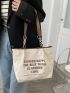 Slogan Graphic Square Bag