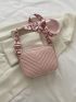 Mini Chevron Detail Square Bag