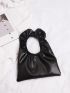 Minimalist Ruched Design Satchel Bag