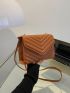 Mini Chevron Quilted Flap Square Bag
