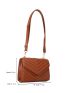 Mini Chevron Quilted Flap Square Bag
