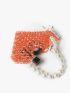 Mini Beaded Heart Design Novelty Bag