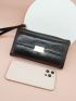 Metal Decor Long Wallet
