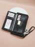 Metal Decor Long Wallet