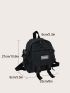 Patch Detail Release Buckle Decor Functional Backpack