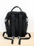 Letter Patch & Release Buckle Decor Functional Backpack
