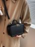 Mini Minimalist Letter Embossed Square Bag