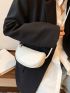Mini Litchi Embossed Saddle Bag