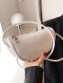 Mini Litchi Embossed Saddle Bag