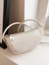 Mini Litchi Embossed Saddle Bag