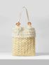 Pom Pom Decor Crochet Bag