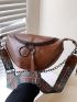 Chain Decor Saddle Bag