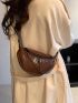 Chain Decor Saddle Bag