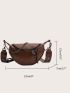 Chain Decor Saddle Bag