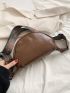 Chain Decor Saddle Bag