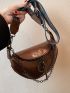 Chain Decor Saddle Bag
