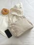 Minimalist Pocket Front Canvas Shopper Bag