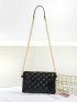 Quilted Chain Strap Square Bag