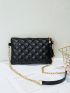 Quilted Chain Strap Square Bag