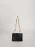Mini Chevron Quilted Flap Chain Square Bag
