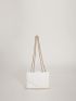 Mini Chevron Quilted Flap Chain Square Bag