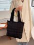 Stitch Detail Shoulder Tote Bag