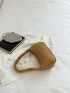 Minimalist Ruched Detail Baguette Bag
