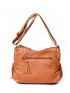 Minimalist Hobo,Large Capacity Shoulder Bag, Retro Style Artificial Leather Crossbody Bag, Casual Zipper Messenger Bag