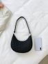 Crocodile Embossed Zipper Hobo Bag