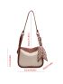 Twilly Scarf Decor Contrast Binding Square Bag