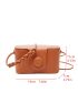 Mini Button Decor Square Bag