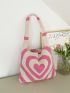 Heart Pattern Crochet Bag