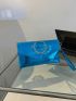 Artificial Patent Leather Metallic Crocodile Embossed Square Bag