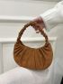 Minimalist Corduroy Ruched Bag