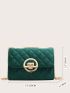 Mini Quilted Buckle Chain Shoulder Bag
