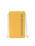 Neon Yellow Geometric Embossed Chain Phone Wallet