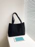 Minimalist Pocket Side Corduroy Shopper Bag