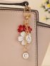 Floral Design Bag Charm Stylish Accessory for Girls & Women