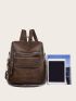 Minimalist Tassel Decor Functional Backpack