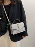 Minimalist Snap Button Square Bag