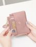 Litchi Embossed Small Wallet With Coin Purse
