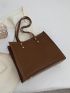 Twilly Scarf Decor Shoulder Tote Bag