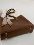 Twilly Scarf Decor Shoulder Tote Bag