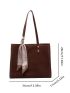 Twilly Scarf Decor Shoulder Tote Bag