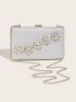Mini Glitter Rhinestone Decor Box Bag
