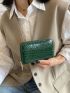 Crocodile Embossed Long Wallet