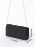 Mini Glitter Chain Flap Square Bag