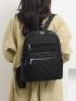 Heart Embroidered Functional Backpack