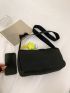 Minimalist Hobo Bag With Flower Charm